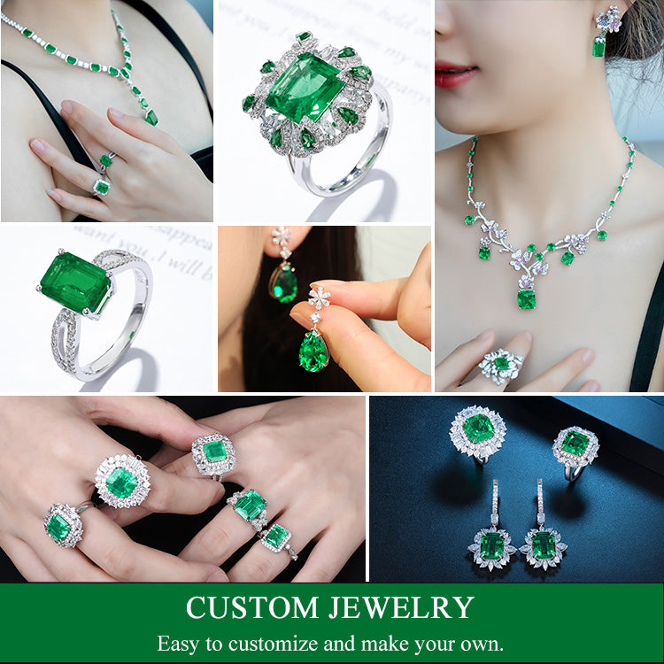 ANSTER Customized Wholesales Price Lab Grown Emerald Cufflinks for men