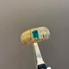 ANSTER Wholesales Price Lab Grown Emerald Ring with GRC Lab Gemstone 18K Gold Ring