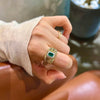ANSTER Wholesales Price Lab Grown Emerald Ring with GRC Lab Gemstone 18K Gold Ring