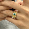 ANSTER Wholesales Price Lab Grown Emerald Ring with GRC Lab Gemstone 18K Gold Ring