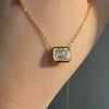 ANSTER Jewelry Anel de diamante ético feito à mão em ouro 18K com lapidação pera cultivado em laboratório 