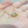 ANSTER Jewelry Anel de diamante ético feito à mão em ouro 18K com lapidação pera cultivado em laboratório 