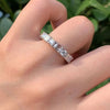 ANSTER Wholesales Price 2.5mm Lab Grown Diamond Half Eternity Ring with IGI PT950 Tennis Ring