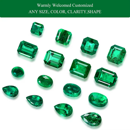 ANSTER Jewelry Custom 18K White Gold Pear cut Lab Grown Emerald Earrings with GIA