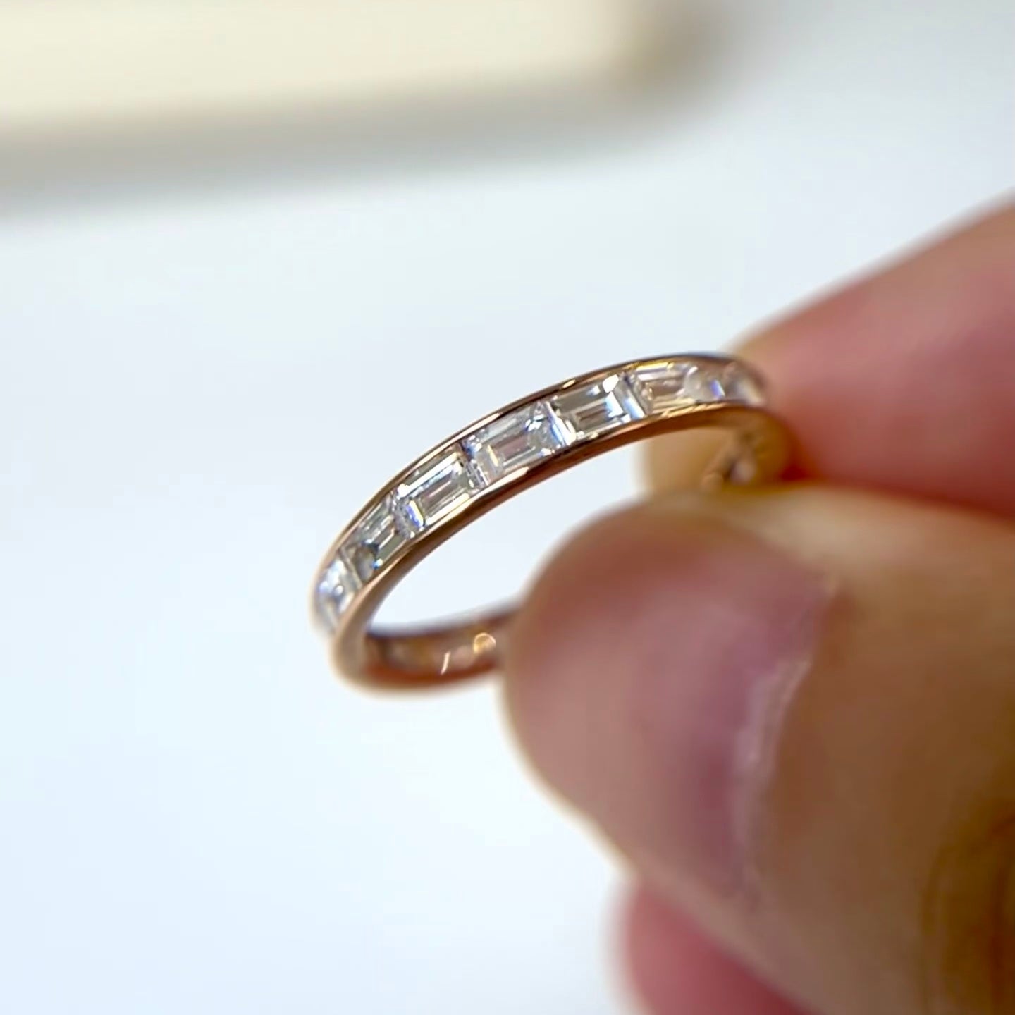 ANSTER Wholesales Price 0.2ct Lab Grown Diamond Eternity Ring with IGI 18K Gold Ring