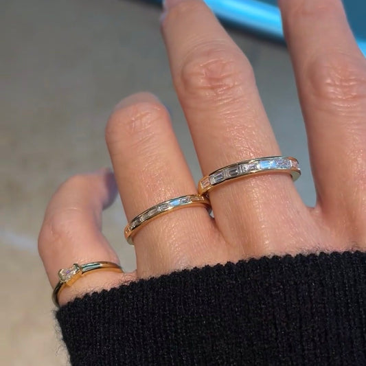 ANSTER Wholesales Price 0.2ct Lab Grown Diamond Eternity Ring with IGI 18K Gold Ring