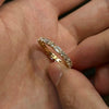 ANSTER Jewelry Anel de diamante ético feito à mão em ouro 18K com lapidação pera cultivado em laboratório 