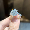 ANSTER Wholesales Price 18K White Gold Ring Sunflower Design Lab Grown Diamond Ring with IGI