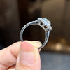 ANSTER Wholesales Price 18K White Gold Ring Sunflower Design Lab Grown Diamond Ring with IGI