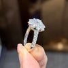 ANSTER Wholesales Price 18K White Gold Ring Sunflower Design Lab Grown Diamond Ring with IGI
