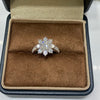 ANSTER Wholesales Price 18K White Gold Ring Sunflower Design Lab Grown Diamond Ring with IGI