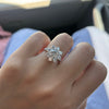ANSTER Wholesales Price 18K White Gold Ring Sunflower Design Lab Grown Diamond Ring with IGI