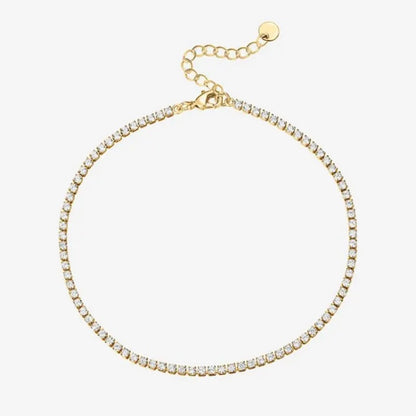 ANSTER Wholesales Price 2.5mm Lab Grown Diamonds Ankle Chain with IGI