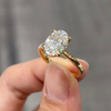 ANSTER Wholesales Price 18K Gold 2ct Oval cut Lab Grown Diamond Ring with IGI