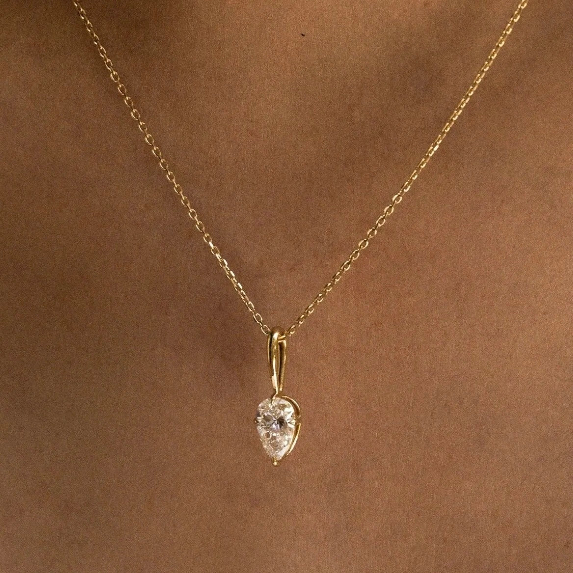 ANSTER Wholesales Price Fancy Shape cut Lab Grown Diamonds Pendant Necklace with IGI