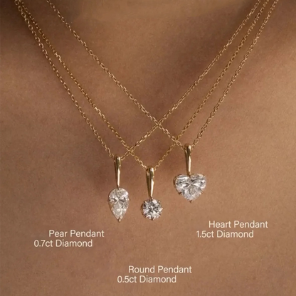 ANSTER Wholesales Price Fancy Shape cut Lab Grown Diamonds Pendant Necklace with IGI