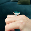 ANSTER Wholesales Price 20+ Carat Big Lab Grown Emerald Ring with GRC 18K White Gold Ring