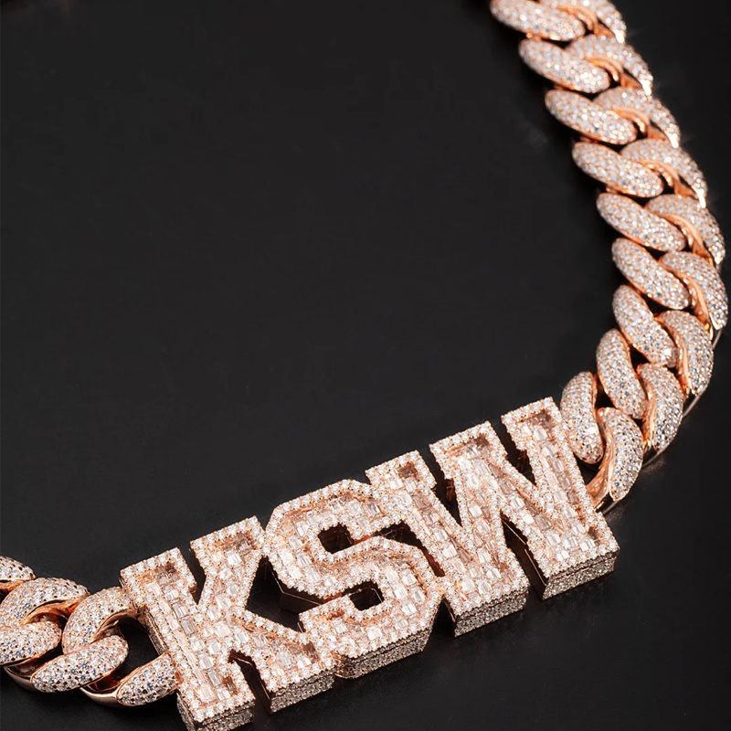 ANSTER Jewelry Custom 18K Gold VVS Lab Grown Diamond Hip Hop Necklace Chains