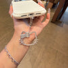 ANSTER Wholesales Price Color Melee Round cut Lab Grown Diamond Keychain with IGI White Gold for Phone Pendant