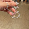 ANSTER Wholesales Price Color Melee Round cut Lab Grown Diamond Keychain with IGI White Gold for Phone Pendant