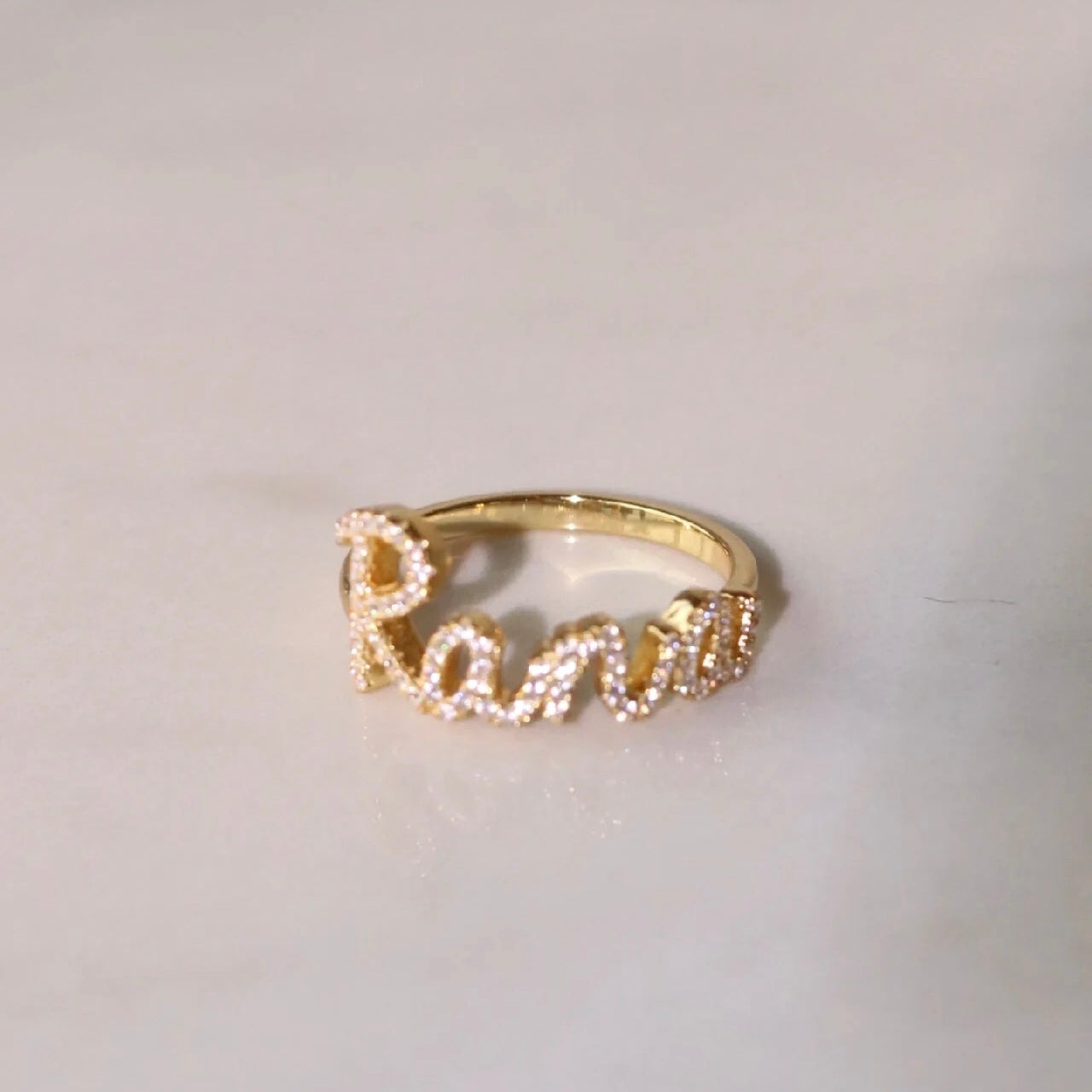 ANSTER Wholesales Price Melee Lab Grown Diamonds Ring with IGI for Name Letter Rings