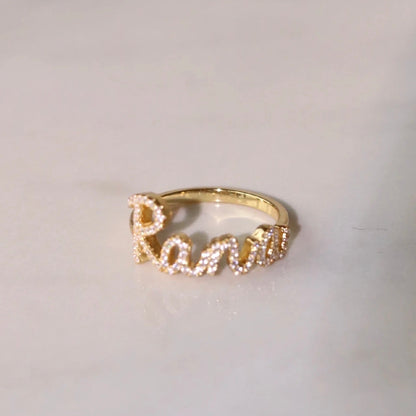 ANSTER Wholesales Price Melee Lab Grown Diamonds Ring with IGI for Name Letter Rings