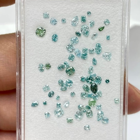 ANSTER Wholesales Price Fancy Green Melee Lab Grown Diamond Ring with IGI