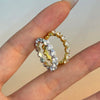 ANSTER Prong Setting Wholesales Price Round cut Lab Grown Diamond Half Eternity Ring with IGI