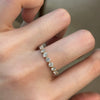 ANSTER Prong Setting Wholesales Price Round cut Lab Grown Diamond Half Eternity Ring with IGI