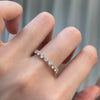 ANSTER Prong Setting Wholesales Price Round cut Lab Grown Diamond Half Eternity Ring with IGI
