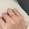 ANSTER Prong Setting Wholesales Price Round cut Lab Grown Diamond Half Eternity Ring with IGI