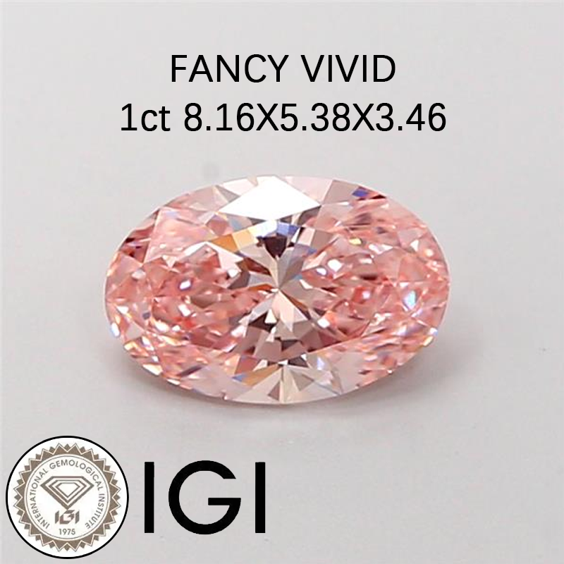 ANSTER Wholesales Price 1ct Lab Grown Pink Diamonds with IGI for Jewelry making