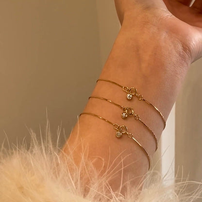 ANSTER Wholesales Price 0.2ct Lab Grown Diamonds Bracelet Snake Link Chain with IGI