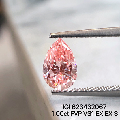ANSTER Wholesales Price 1ct Lab Grown Pink Diamonds with IGI for Jewelry making