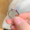 ANSTER Jewelry Anel de diamante ético feito à mão em ouro 18K com lapidação pera cultivado em laboratório 