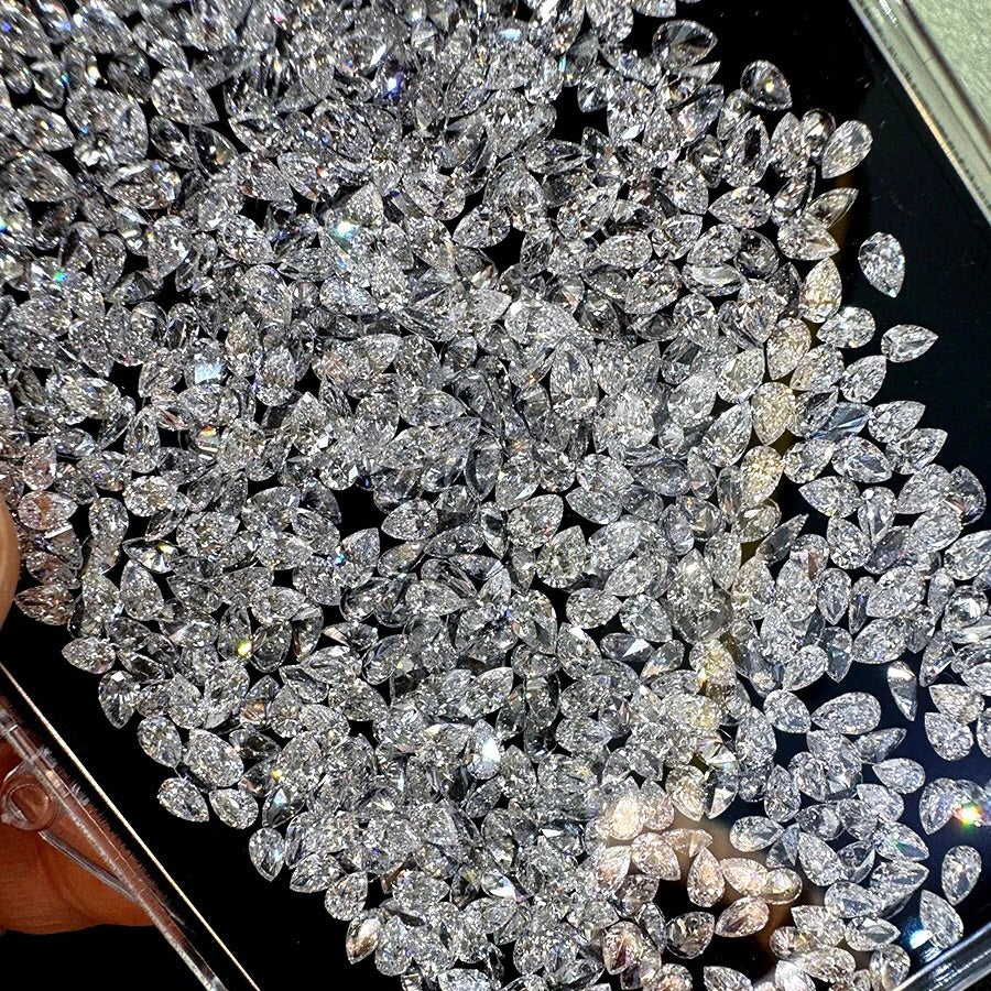 ANSTER Wholesales Price Pear cut Melee Lab Grown Loose Diamonds for Gold Necklace making
