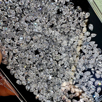 ANSTER Wholesales Price Pear cut Melee Lab Grown Loose Diamonds for Gold Necklace making