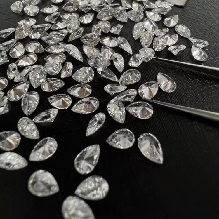 ANSTER Wholesales Price Pear cut Melee Lab Grown Loose Diamonds for Gold Necklace making