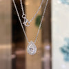 ANSTER Customized Wholesales Price Pear cut Lab Grown Diamond Pendant Necklace with IGI