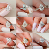 ANSTER Jewelry Anel de diamante ético feito à mão em ouro 18K com lapidação pera cultivado em laboratório 