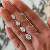 ANSTER Wholesales Price 18K Gold Black Rhodium Bezel setting 1.5-3ct Pear cut Lab Grown Diamonds Drop Earrings with IGI