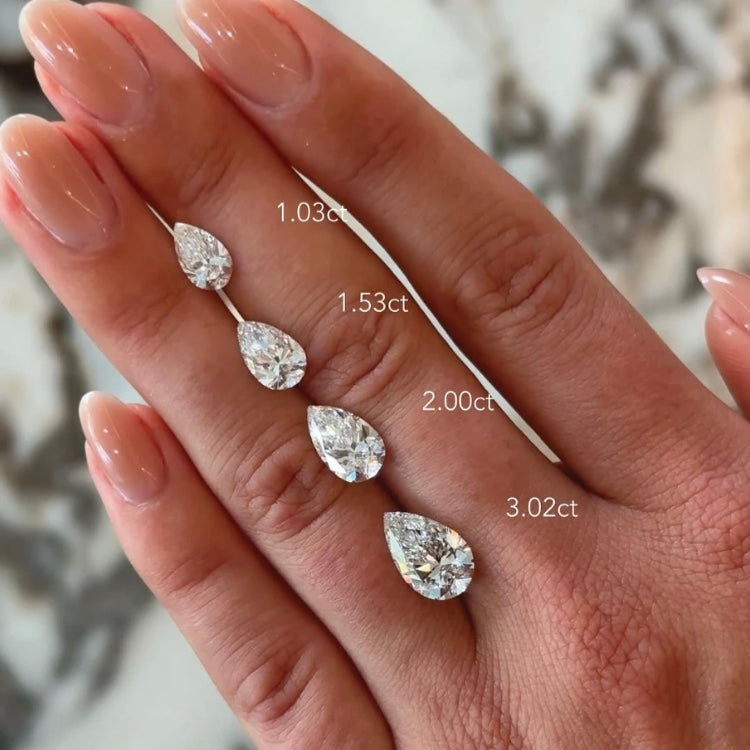 ANSTER Wholesales Price 18K Gold Black Rhodium Bezel setting 1.5-3ct Pear cut Lab Grown Diamonds Drop Earrings with IGI