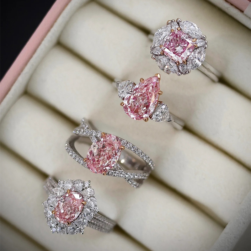 ANSTER Wholesales Price 1ct Lab Grown Pink Diamonds with IGI for Jewelry making