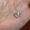 ANSTER Custom Wholesales Price Perfume Bottle Design Lab Grown Diamond Pendant Necklace with IGI