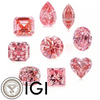 ANSTER Jewelry Factory 18K Real Gold Ring Cushion cut Fancy Pink Lab Grown Diamond Ring with IGI