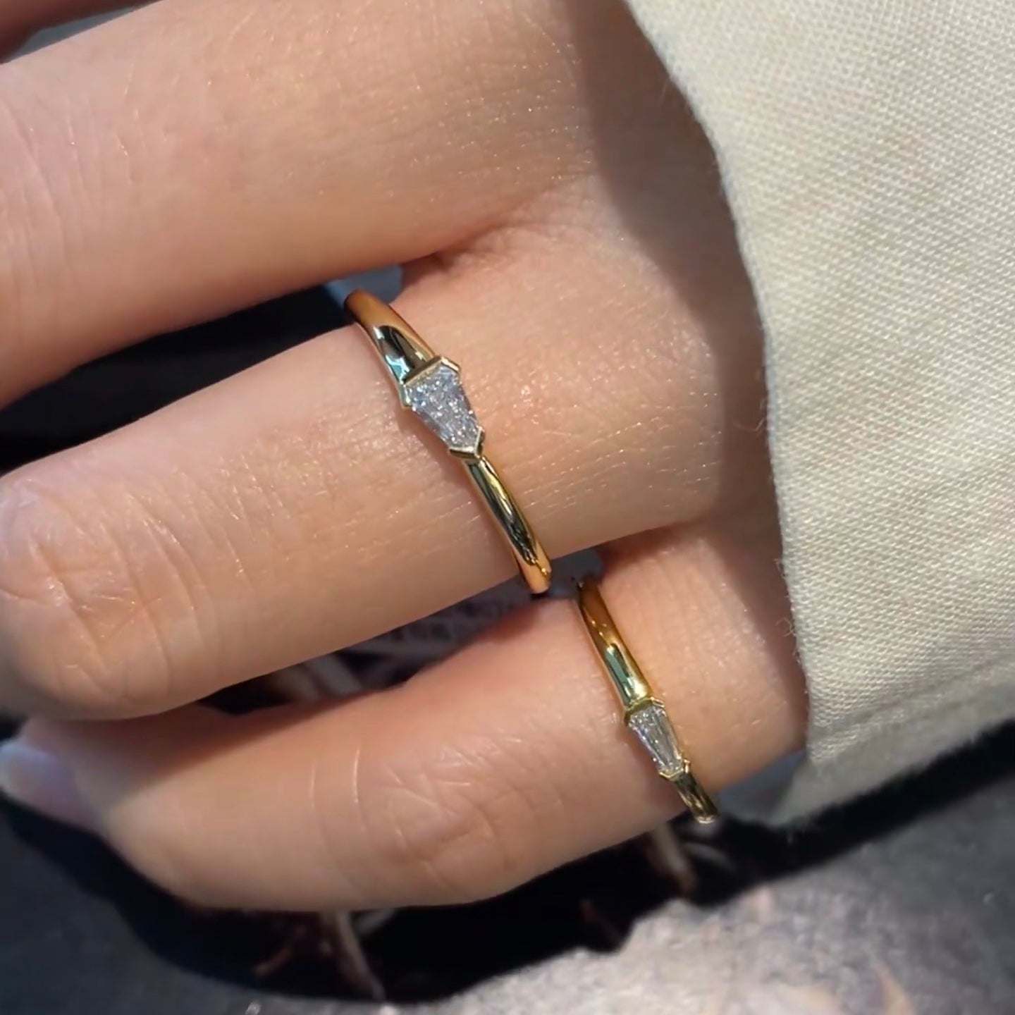 ANSTER Wholesales Price 0.1ct Lab Grown Diamond Ring with IGI Women Pinky Ring