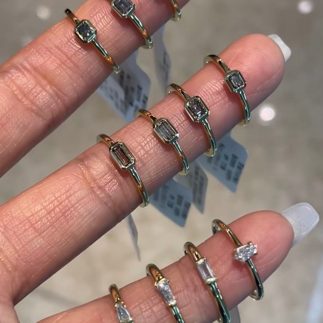 ANSTER Wholesales Price 0.1ct Lab Grown Diamond Ring with IGI Women Pinky Ring