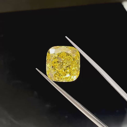 ANSTER Wholesales Price 11ct Cushion cut Yellow Lab Grown Diamonds with IGI for Jewelry making