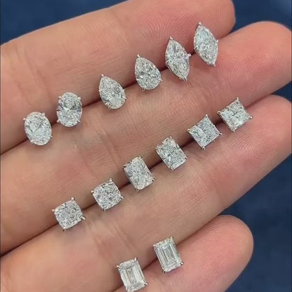 ANSTER Wholesales Price Fancy Shape cut Lab Grown Diamonds Stud Earrings with IGI