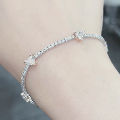 ANSTER Jewelry Anel de diamante ético feito à mão em ouro 18K com lapidação pera cultivado em laboratório 